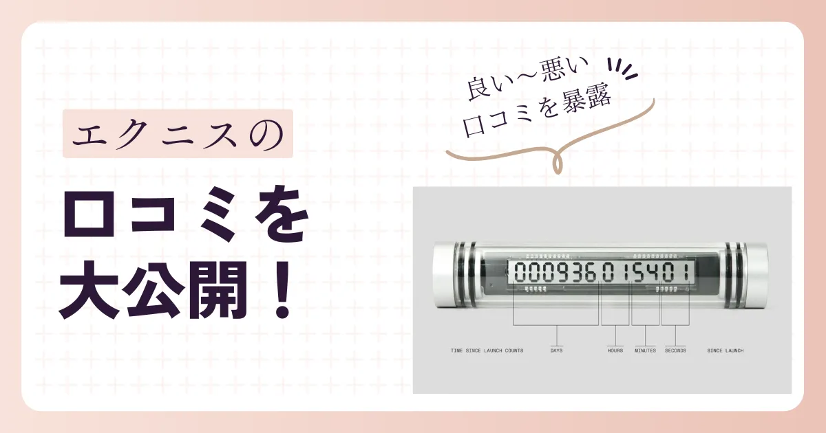 エクニスの実際に購入した人の口コミ＆評価を大公開！本当に記念